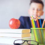 School Boy with pencils